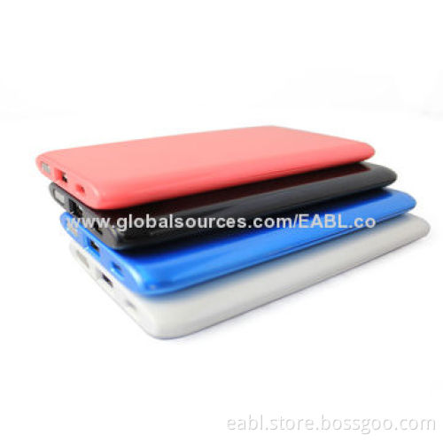 5,000mAh Lithium Polymer Battery Power Banks/Portable Power Chargers, OEM/ODM, Colorful, Safer